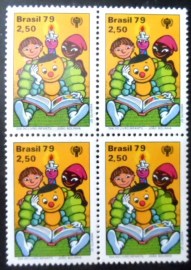 Quadra de selos postais do Brasil de 1979 João Bolinha