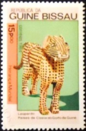Selo postal do Guine Bissau de 1984 Leopard