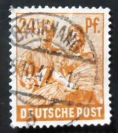 Selo postal da Alemanha Trizona de 1948 2st Allied Control Council Issue