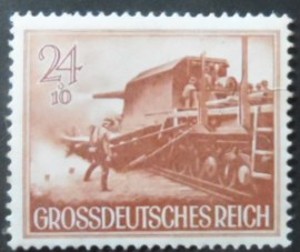 Selo postal da Áustria de 1944 Railway Gun