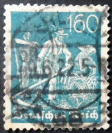 Selo postal da Alemanha Reich de 1922 Reaper