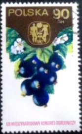 Selo postal da Polônia de 1974 Black Currants