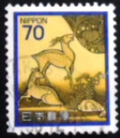 Selo postal do Japão de 1982 Deer