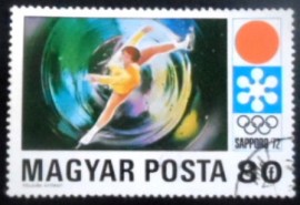 Selo postal da Hungria de 1971 Women's Figure-skating