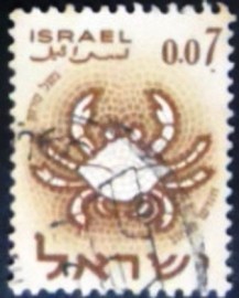 Selo postal de Israel de 1961 Cancer