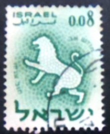 Selo postal de Israel de 1961 Lion