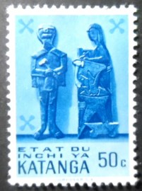 Selo postal de Katanga de 1961 Family group