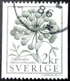 Selo postal da Suécia de 1984 Angelica archangelika