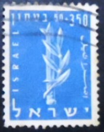 Selo postal de Israel de 1957 Emblem of the Haganah