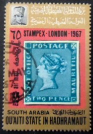 Selo postal de Qu'aiti State de 1967 Mauritius Stamp