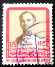 Selo postal da Jordânia de 1980 King Hussein 125