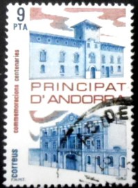 Selo postal de Andorra de 1982 Permanent Delegations buildings