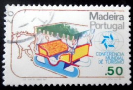 Selo postal da Ilha da Madeira de 1980 Bullock cart