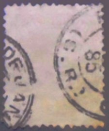 Selo postal do Brasil Império de 1885 Cifra 100