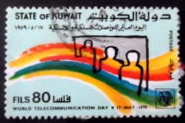 Selo postal do Kwait de 1979 Telecommunications Day