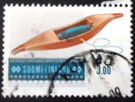 Selo postal da Finlândia de 1979 Weaving Shuttle Drive