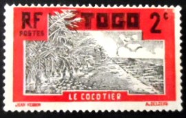 Selo postal do Togo de 1924 Coconut Plantation