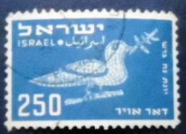 Selo postal de Israel de 1950 Dove With Olive Branch