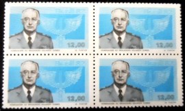 Quadra de selos do Brasil de 1981 Brigadeiro Eduardo Gomes