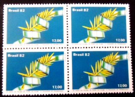 Quadra de selos do Brasil 1982 PAGADOR DE PROMESSAS