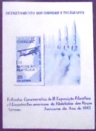 Folhinha Oficial nº 22 de 1965 III Exposição Filatélica 1230
