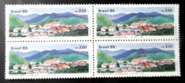 Quadra postal do Brasil de 1985 Ouro Preto