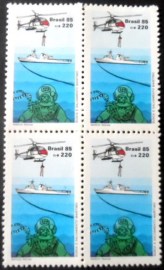 Quadra postal do Brasil de 1985 Busca e Salvamento