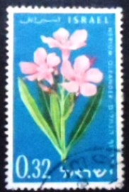 Selo postal de Israel de 1961 Oleander