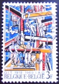 Selo postal da Bélgica de 1969 50th Anniversary of ILO