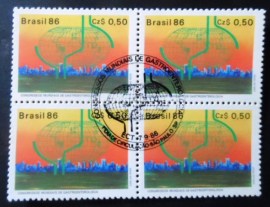 Quadra de selos postais do Brasil de 1986 Gastroenterologia