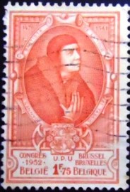 Selo postal da Belgica de 1952 Giovanni Baptista de tassi