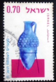 Selo postal de Israel de 1964 Glass Vessel 3rd Century