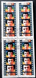 Quadra de selos postais do Brasil de 1986 Glauber Rocha