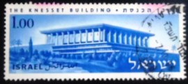 Selo postal de Israel de 1966 Knesset Building