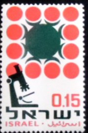 Selo postal de Israel de 1966 Cancer Research