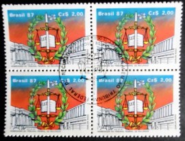 Quadra de selos postais do Brasil de 1987 Tribunal de Recursos