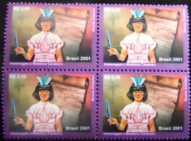 Quadra de selos postais do Brasil de 2001