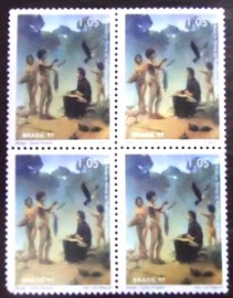 Quadra de selos do Brasil de 1997 José de Anchieta