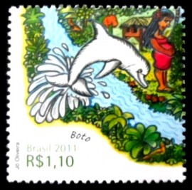 Selo postal do Brasil de 2011 Boto