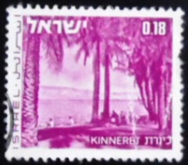 Selo postal de Israel de 1971 Kinneret