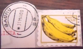 Selo postal do Brasil de 1998 Bananas Bauru