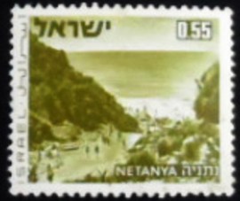 Selo postal de Israel de 1972 Netanya