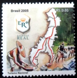 Selo postal do Brasil de 2005 Mapa