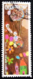 Selo postal de Israel de 1973 Balloon Ride