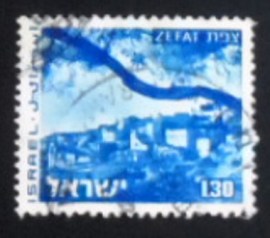 Selo postal de Israel de 1974 Zefat
