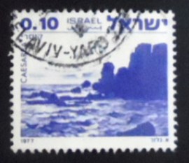 Selo postal de Israel de 1977 Caesarea