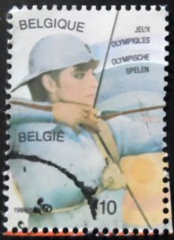 Selo postal da Bélgica de 1984 Women's Archery