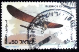 Selo postal de Israel de 1985 Bleriot XI