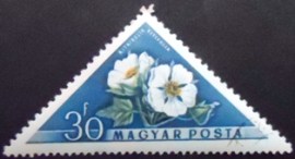 Selo postal da Hungria de 1958 Russian Hibiscus