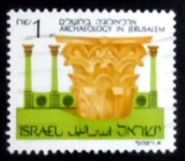 Selo postal de Israel de 1986 Corinthian Capital